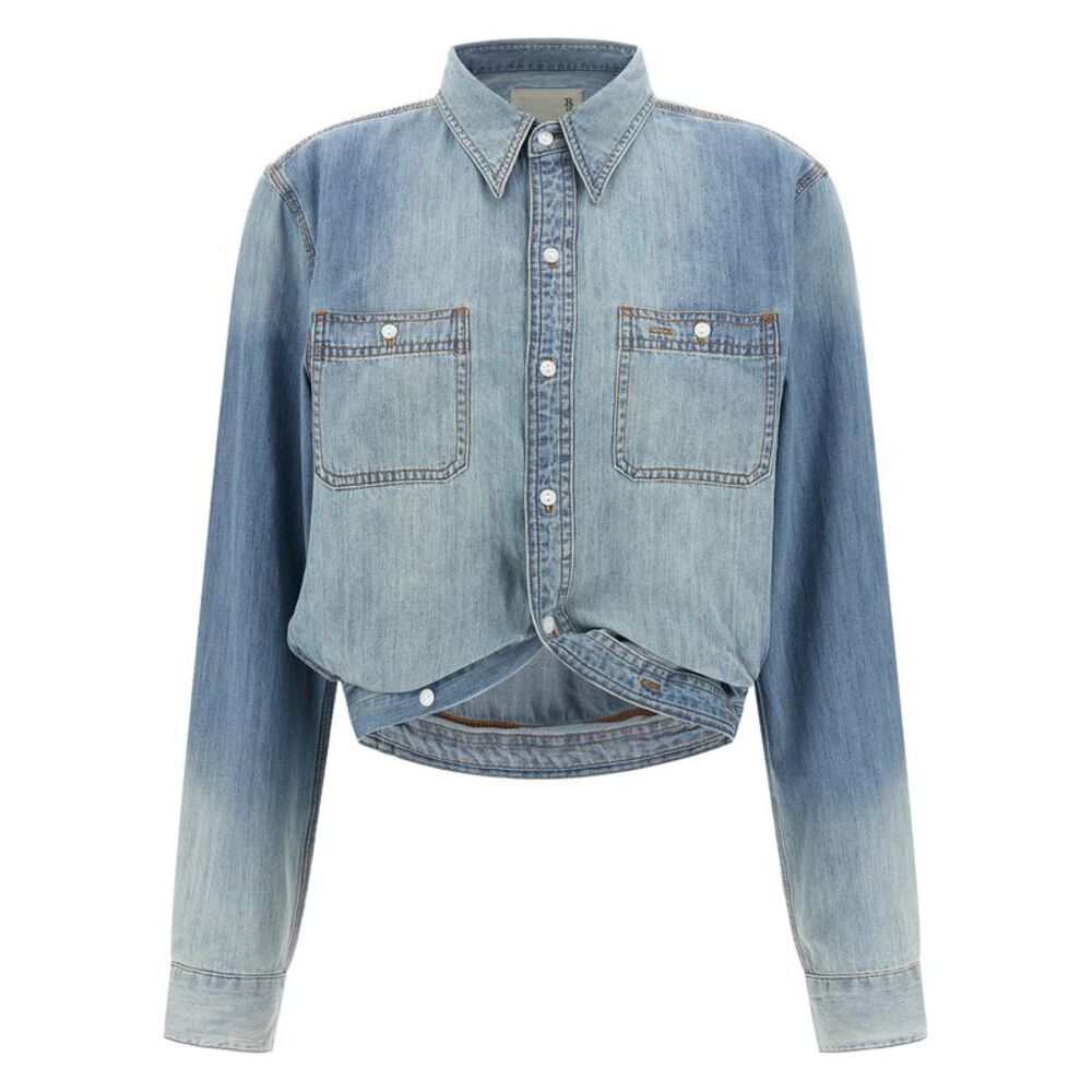 R13 Blue Cotton Women's Blouse